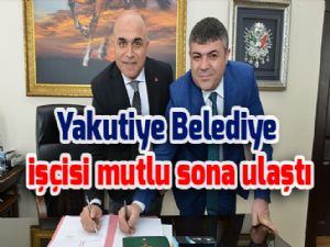 Yakutiye Belediye işçisi mutlu sona ulaştı