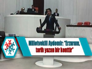 Milletvekili Aydemir: "Erzurum, tarih yazan bir kenttir"