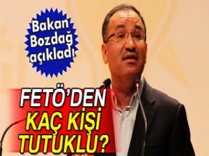 Adalet Bakanı Bozdağ: "FETÖ'den tutuklu olan kişi sayısını açıkladı..