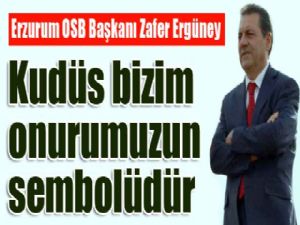 Ergüney: "Kudüs bizim onurumuzun sembolüdür"