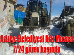 Aziziye Belediyesi Kriz Masası 7/24 görev başında