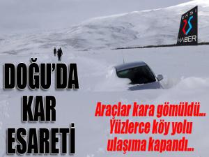 Doğu Anadoluda kar ve tipi hayatı felç etti