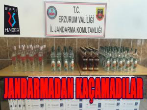 Jandarmadan kaçak içki ve sigara operasyonu