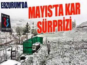 Erzurumda Mayıs ayında kar yağdı