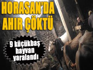 Horasanda ahır çöktü