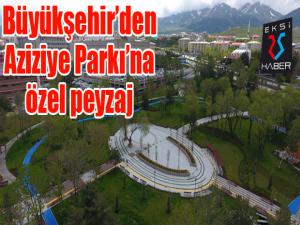 Büyükşehirden Aziziye Parkına özel peyzaj