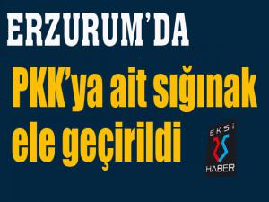 Erzurumda PKKya ait sığınak ele geçirildi