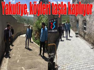 Yakutiye, köyleri taşla kaplıyor