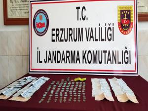 Erzurumda Bizans dönemine ait sikke ele geçirildi