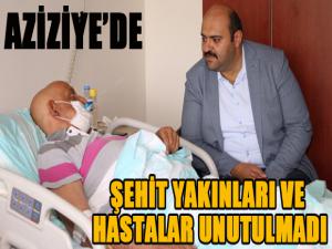 Bayramda Aziziyede şehit yakınları ve hastalar unutulmadı