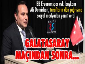 Ali Demirhandan mesaj var! Galatasaray maçından sonra
