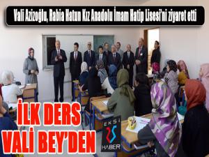 İlk dersi Vali Azizoğlu verdi