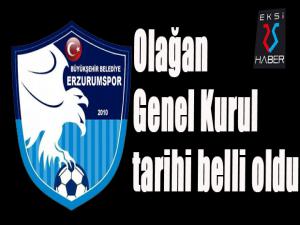 B.B. Erzurumsporda Olağan Genel Kurul tarihi belli oldu