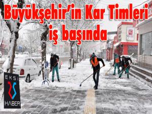 Büyükşehirin Kar Timleri iş başında