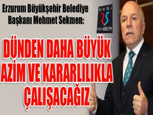 Sekmen: Çalışacağız, koşacağız ve yeni bir demokrasi destanı yazacağız