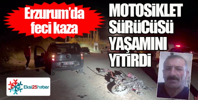 Tortum yolunda otomobil ile motosiklet çarpıştı: 1 ölü...