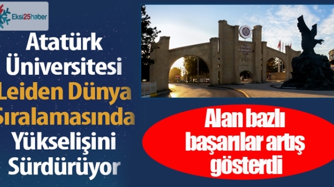 ATATÜRK ÜNİVERSİTESİ, LEİDEN DÜNYA SIRALAMASINDA YÜKSELİŞİNİ SÜRDÜRÜYOR