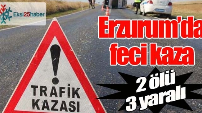 Erzurum'da feci kaza: 2 ölü, 3 yaralı...