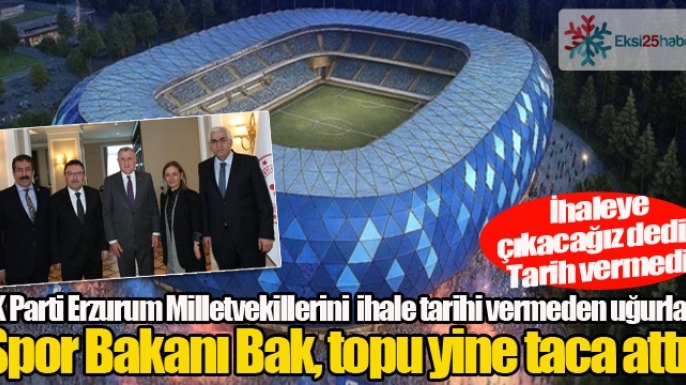 Spor Bakanı Bak, topu yine taca attı!