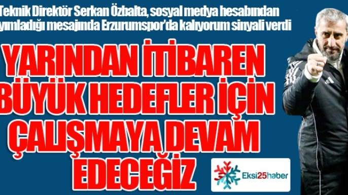 Teknik Direktör Özbalta'dan kalıyorum sinyali...