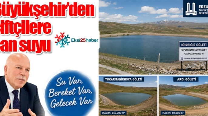 BÜYÜKŞEHİR’DEN ÇİFTÇİLERE CAN SUYU