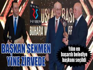 Başkan Sekmen Yılın En Başarılı Büyükşehir Belediye Başkanı seçildi