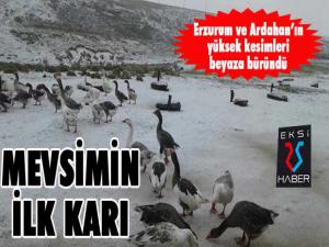 Doğuda yüksek kesimlere mevsimin ilk karı düştü