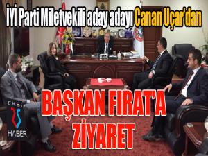 İYİ Parti Milletvekili aday adayı Canan Uçardan ESOB Başkanı Fırata ziyaret