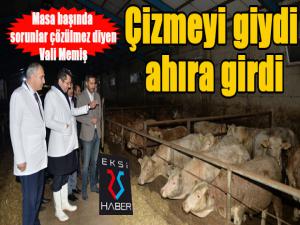 Vali Memiş Aziziye ve Aşkalede besi çiftliklerini gezdi