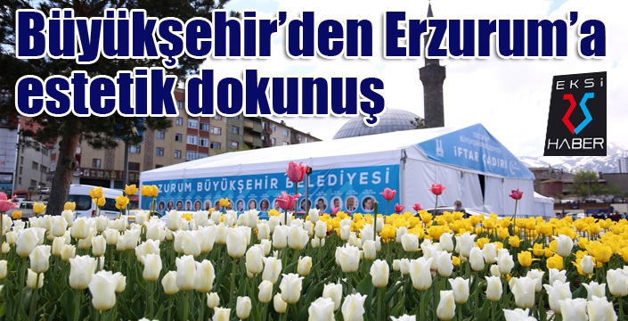 Erzurum Büyükşehir Belediyesi ile şehrin çevre hayatı ve florası bahar mevsiminde de rengârenk oldu.