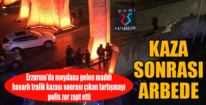 Kaza yapan sürücünün yakınları zor zapt edildi
