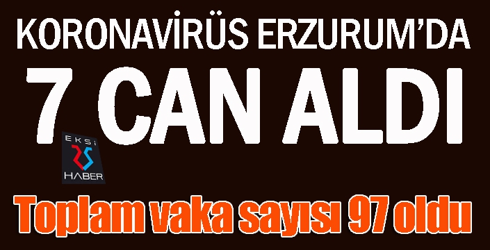 Koronavirüs Erzurum'da 7 can aldı...