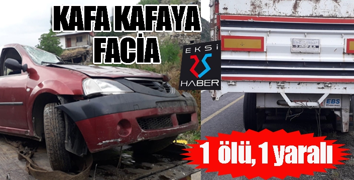 Tır ile otomobil çarpıştı: 1 ölü 1 yaralı