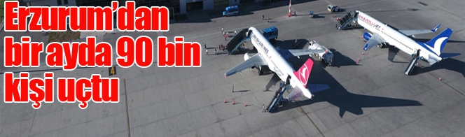 Erzurum’dan bir ayda 90 bin kişi uçtu