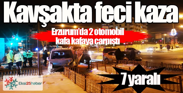 Erzurum’da trafik kazası: 7 yaralı