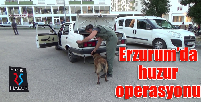 Erzurum’da huzur operasyonu